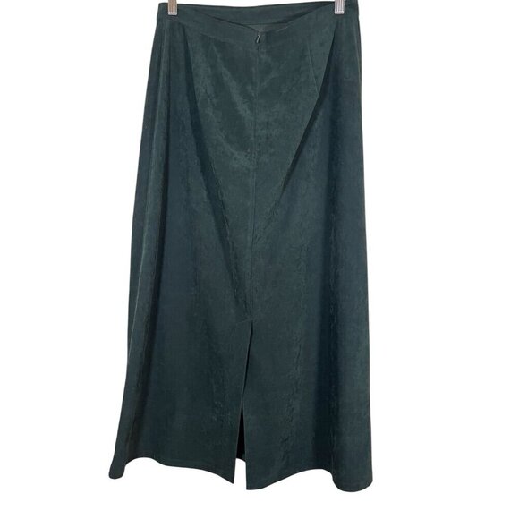 Talbots Maxi Skirt 12 Green Boho Western Retro Preppy Old Money Classic Chic 80s - Picture 6 of 12